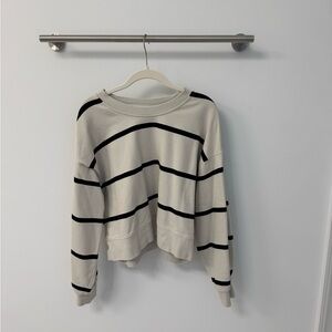 Perfectly Oversized Crop Crew Striped